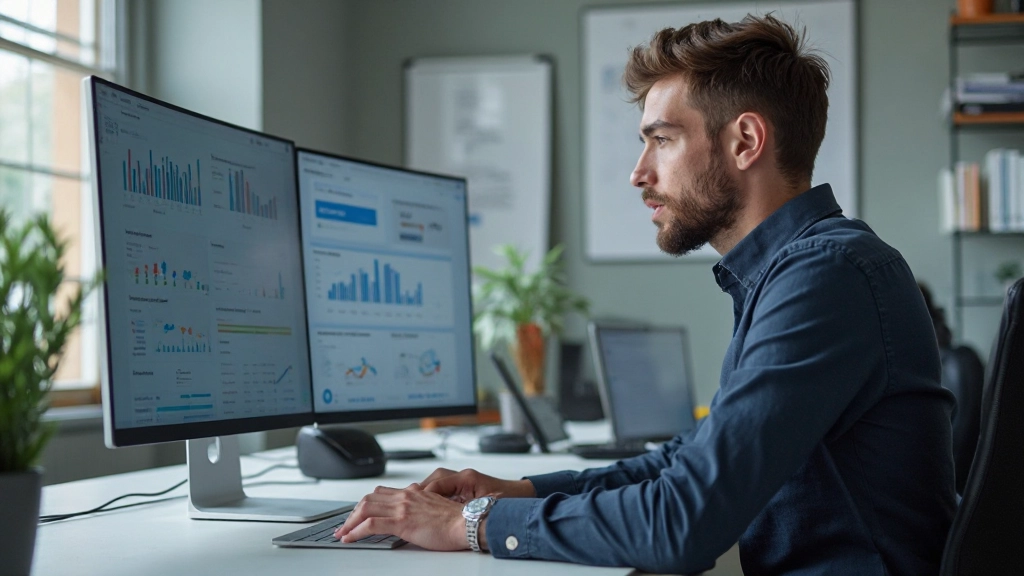 Analytics dashboard showing market research metrics and customer data