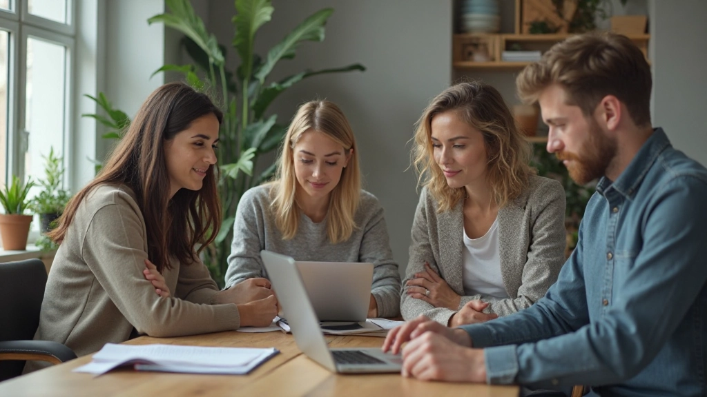 Professional team collaboration during strategic planning session in modern office environment
